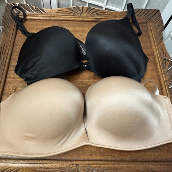 Victorias Secret,Woman,2 bra set $15 Each,Black Sz 36D,Beige Sz 38C,Push Up.! - Picture 6 of 10